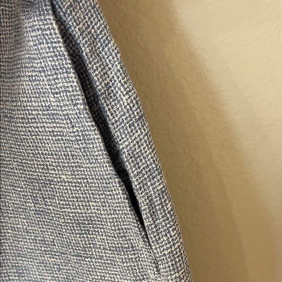 Faherty Hana Linen Shift Dress in Blue Basketweave - Picture 3 of 4